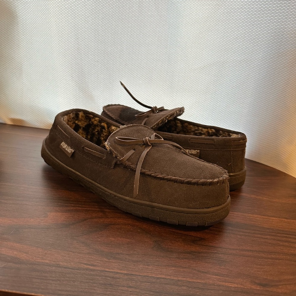Muk Luks Dark Brown Moccasin with Bow Detail